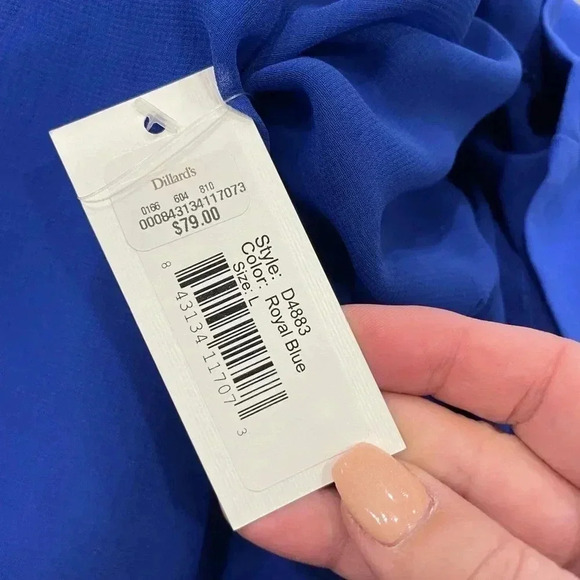 SUGAR LIPS DEEP PLUNGE FRONT AND BACK NWT SIZE L ROYAL BLUE - Picture 5 of 10